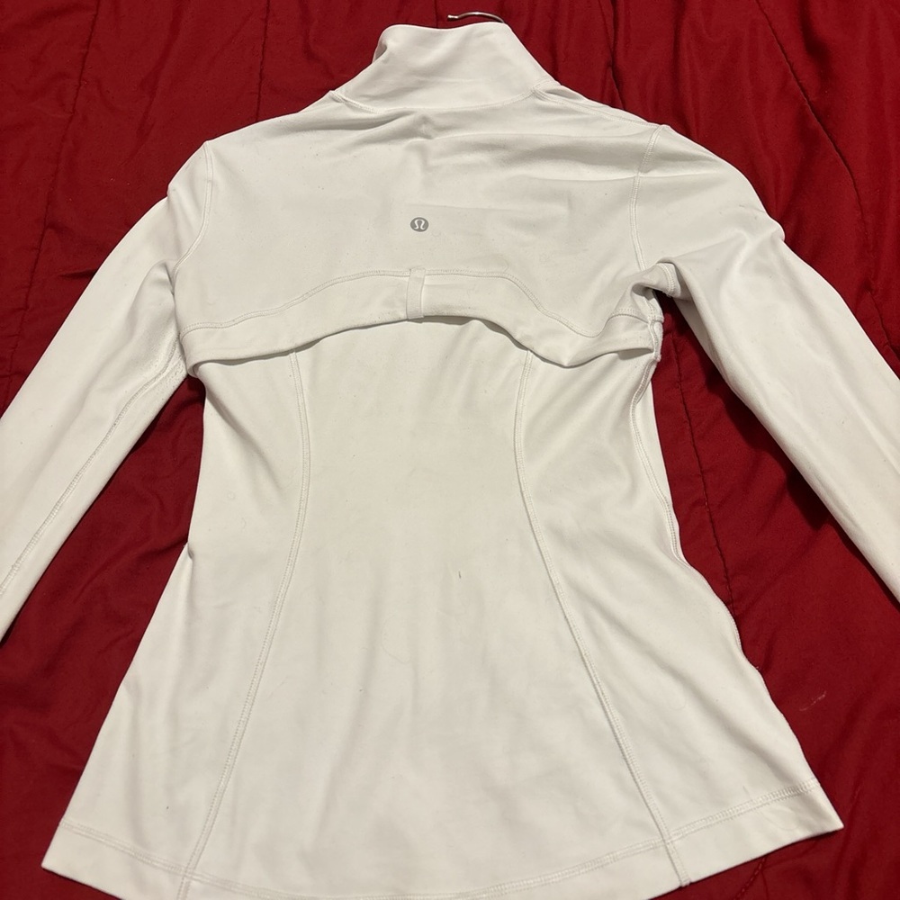 Lululemon Athletica White Fitted Asymmetrical Bodysuit